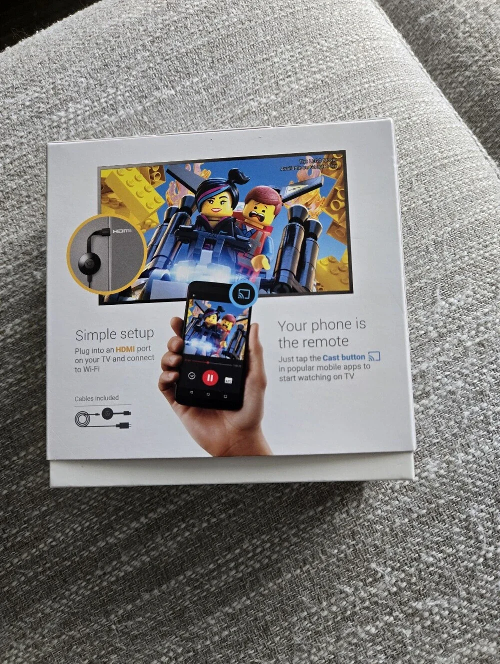 google White Accessory Box with Barcode Label